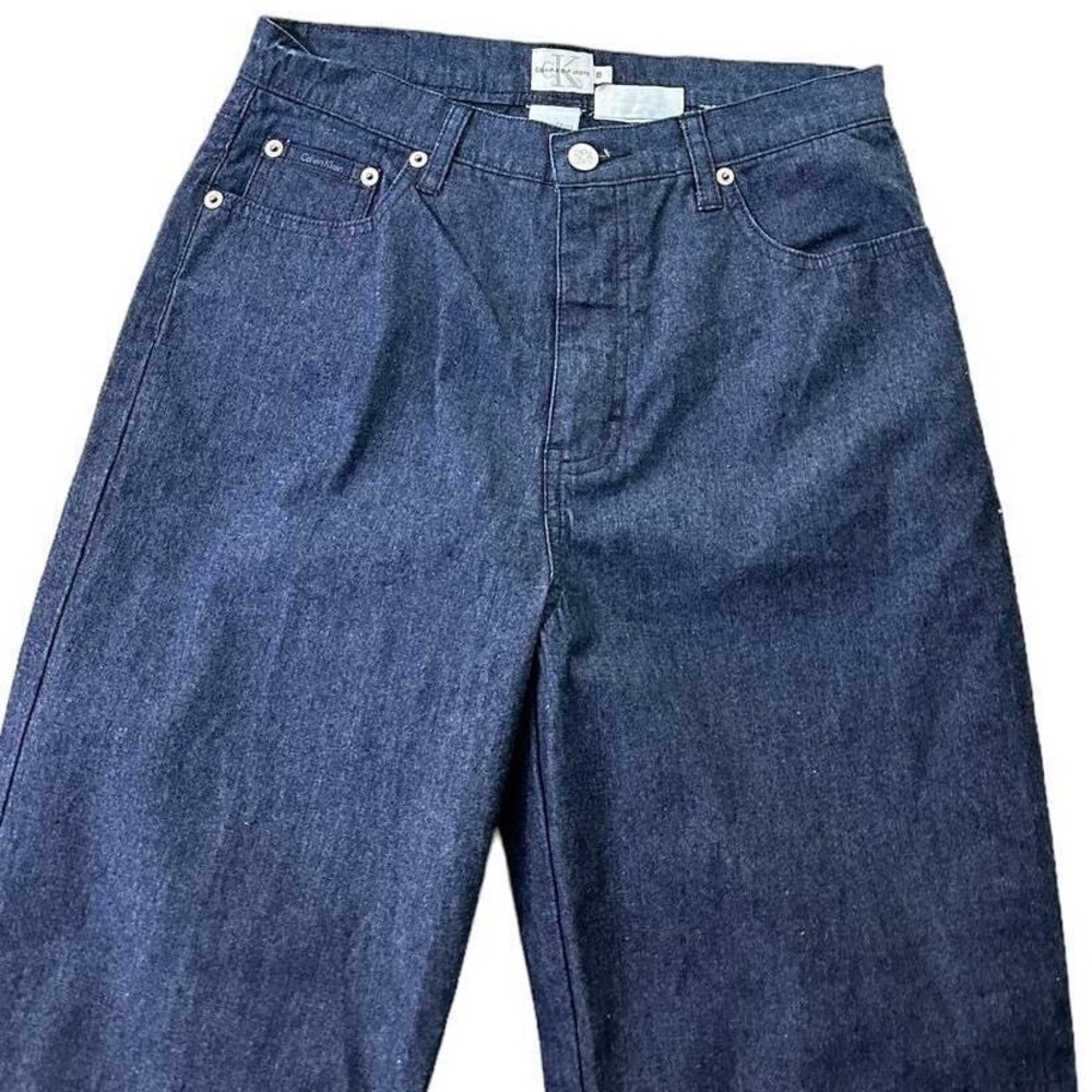 Vintage Calvin Klein Women's SZ‎ 8 NWT Deep Indigo Side Vent Ankle Jeans READ